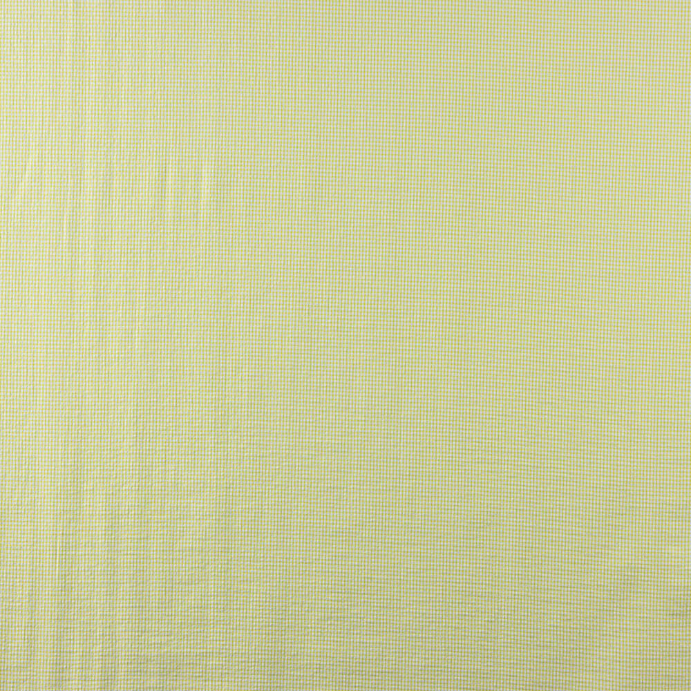 Coton Seersucker Carreaux Mini Vert Citron - Ribes y Casals