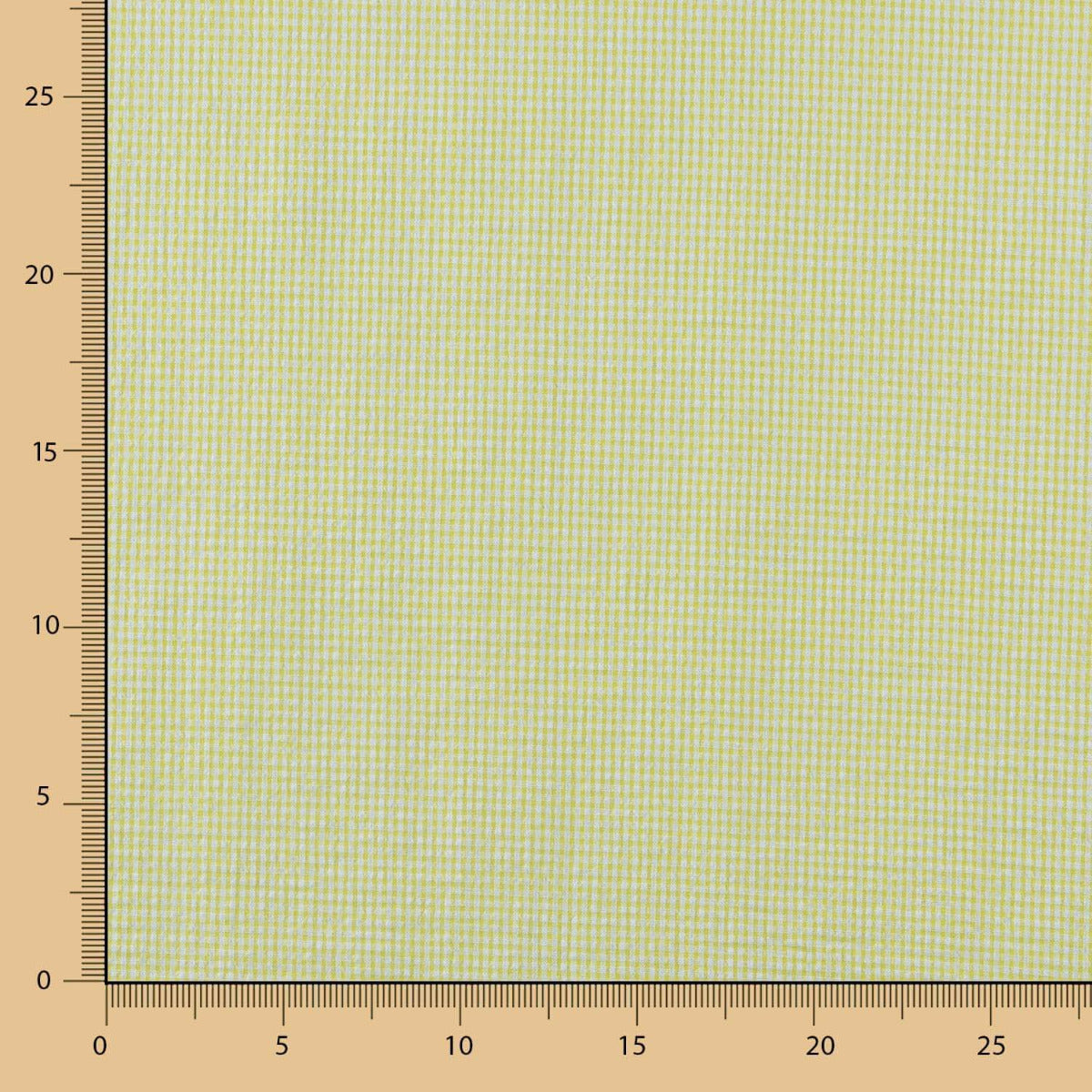 Coton Seersucker Carreaux Mini Vert Citron - Ribes y Casals