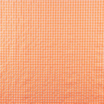 Coton Seersucker Carreaux Orange Fluo - Ribes y Casals