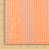 Coton Seersucker Carreaux Orange Fluo - Ribes y Casals