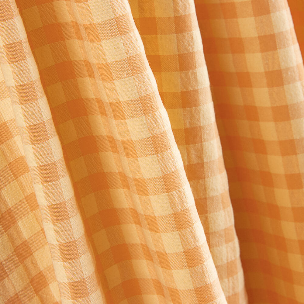 Coton seersucker à carreaux vanille - Ribes y Casals