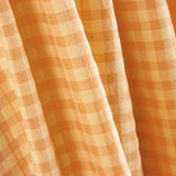 Coton seersucker à carreaux vanille - Ribes y Casals