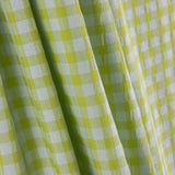 Coton Seersucker Carreaux Vert Citron - Ribes y Casals
