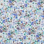 Coton Spandex Floral Bleu - Ribes y Casals