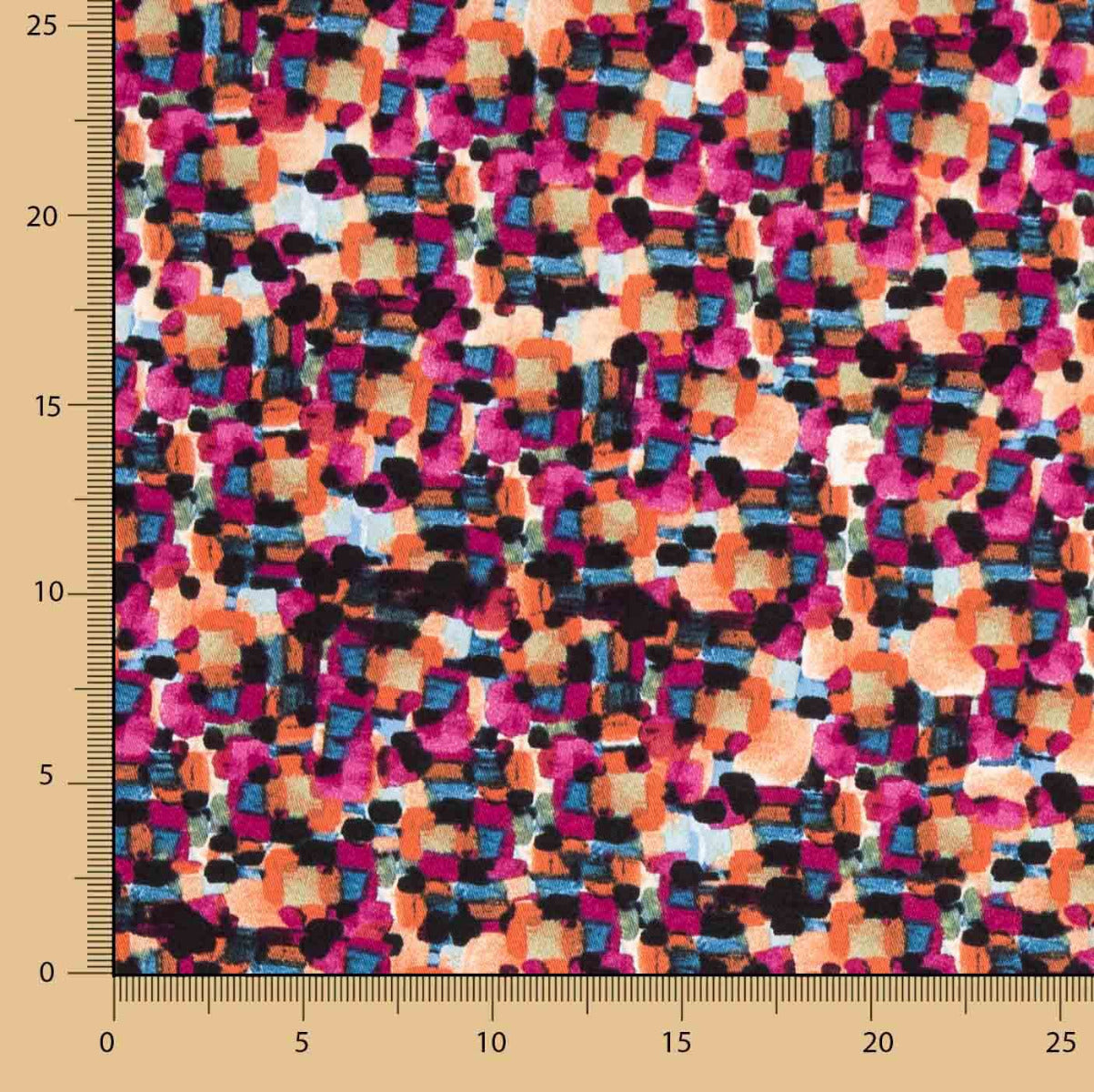 Mosaïque rose en coton et élasthanne - Ribes y Casals