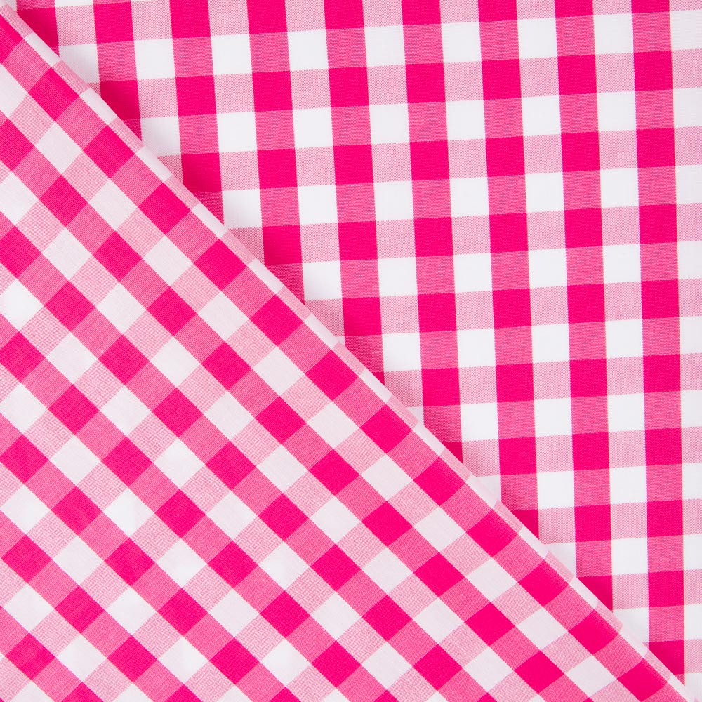 Coton Vichy Maxi Fuchsia - Ribes y Casals