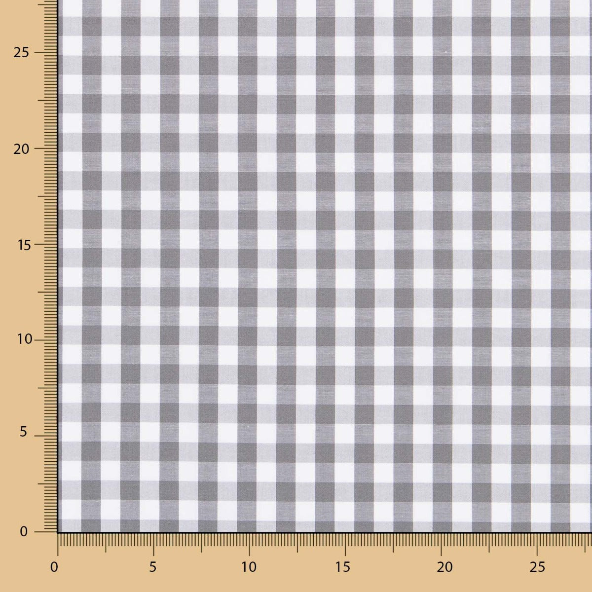 Retal Algodón Vichy Maxi Gris 50x140 cm - Ribes y Casals