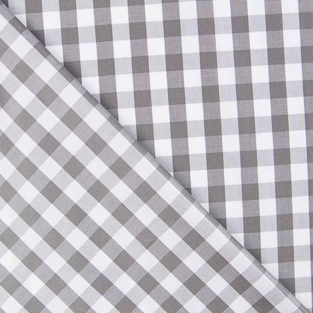 Coton Vichy Maxi Gris - Ribes y Casals