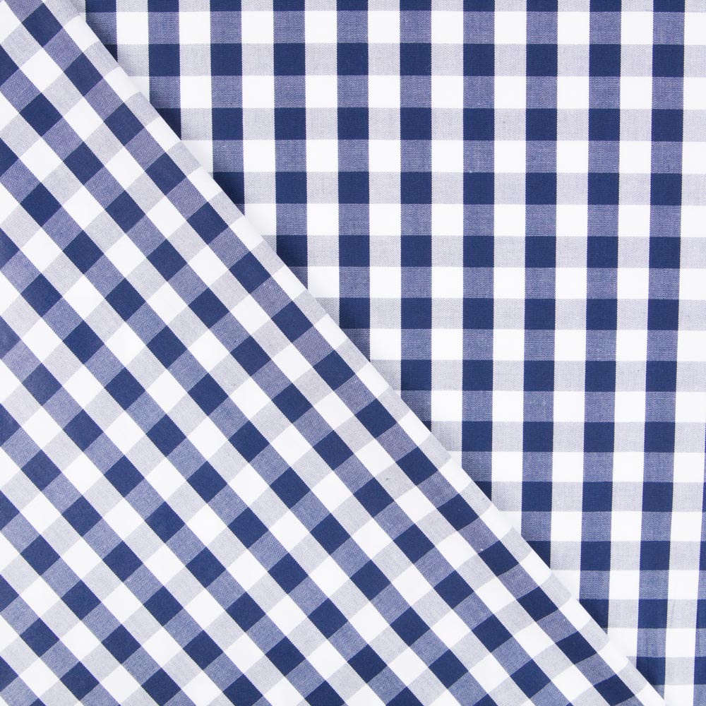 Coton Vichy Maxi Marine - Ribes y Casals