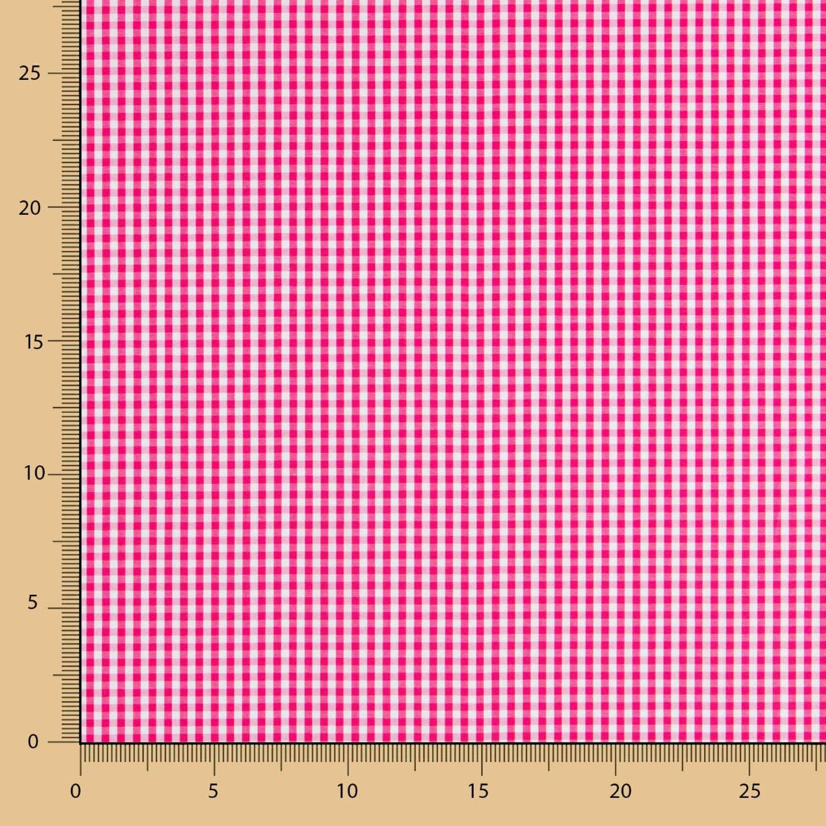 Coton Vichy Mini Fuchsia - Ribes y Casals