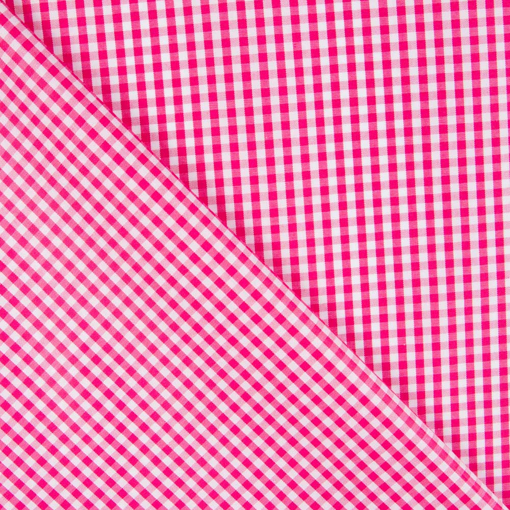 Coton Vichy Mini Fuchsia - Ribes y Casals