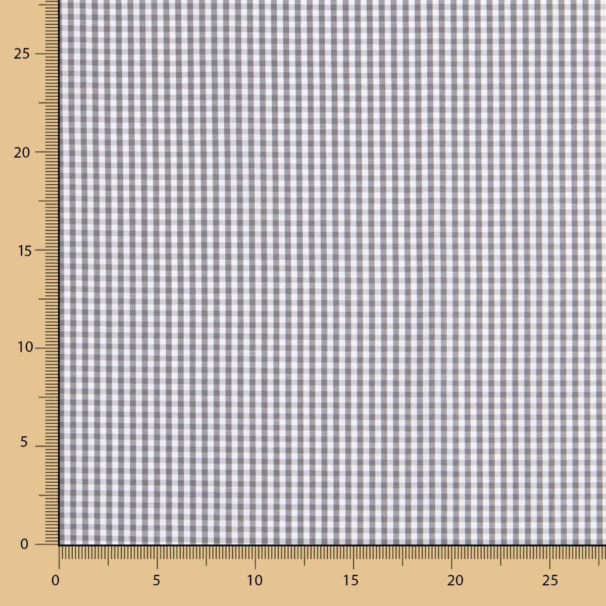 Coton Vichy Mini Gris - Ribes y Casals