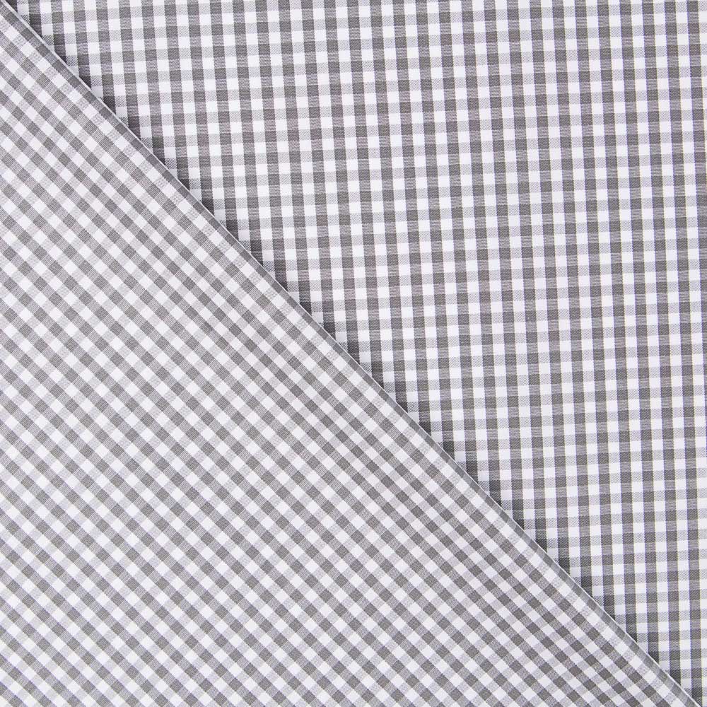 Coton Vichy Mini Gris - Ribes y Casals