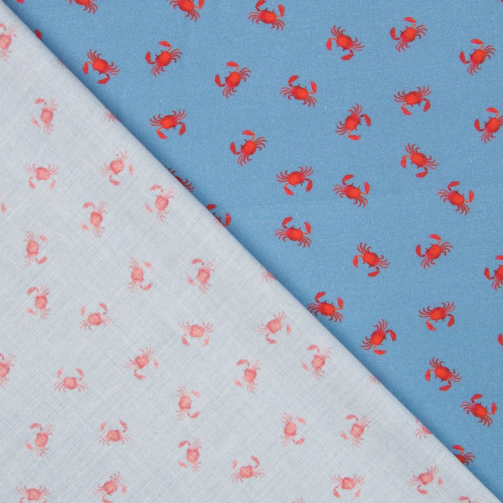 Coton Antibactérien Denim Bleu Crabe - Ribes y Casals