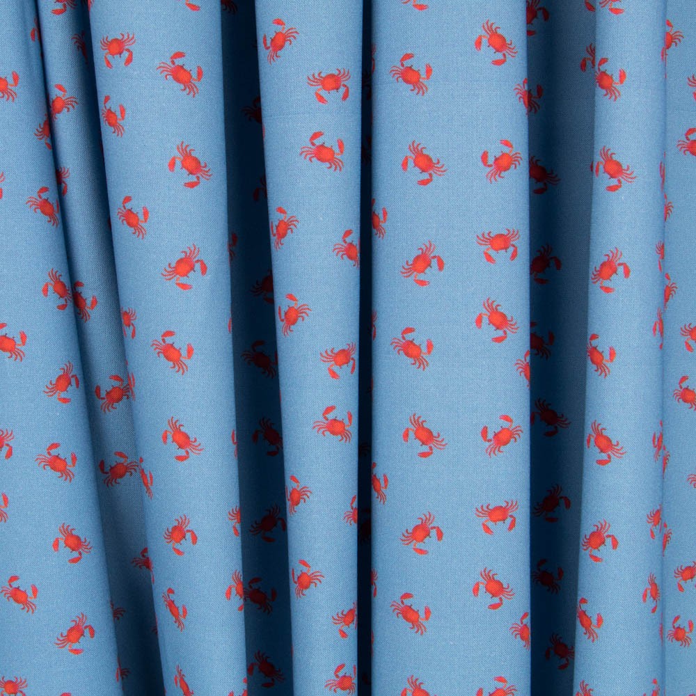 Coton Antibactérien Denim Bleu Crabe - Ribes y Casals