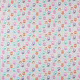 Coton Satiné Chouettes Grises - Ribes y Casals