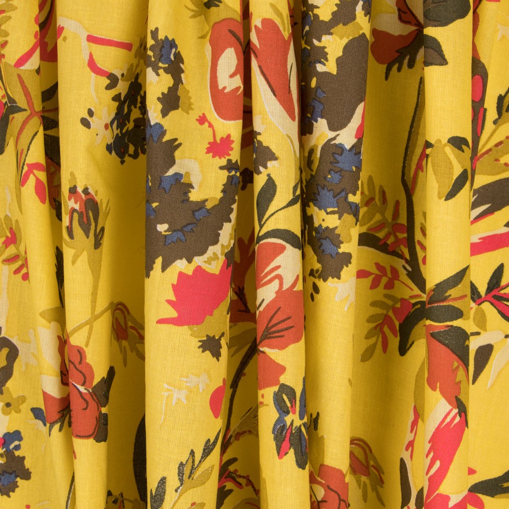 Tissu Coton Crétonne Jaunâtre - Ribes y Casals