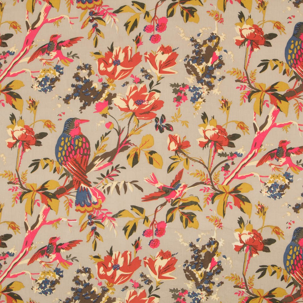 Tissu Coton Crétonne Beige - Ribes y Casals