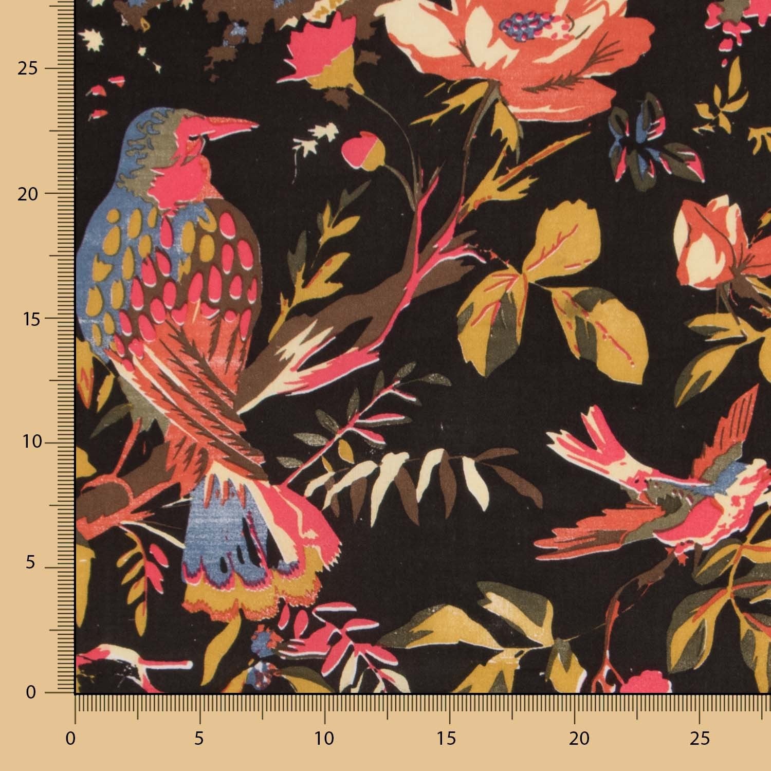 Tissu Coton Noir Crétonne - Ribes y Casals