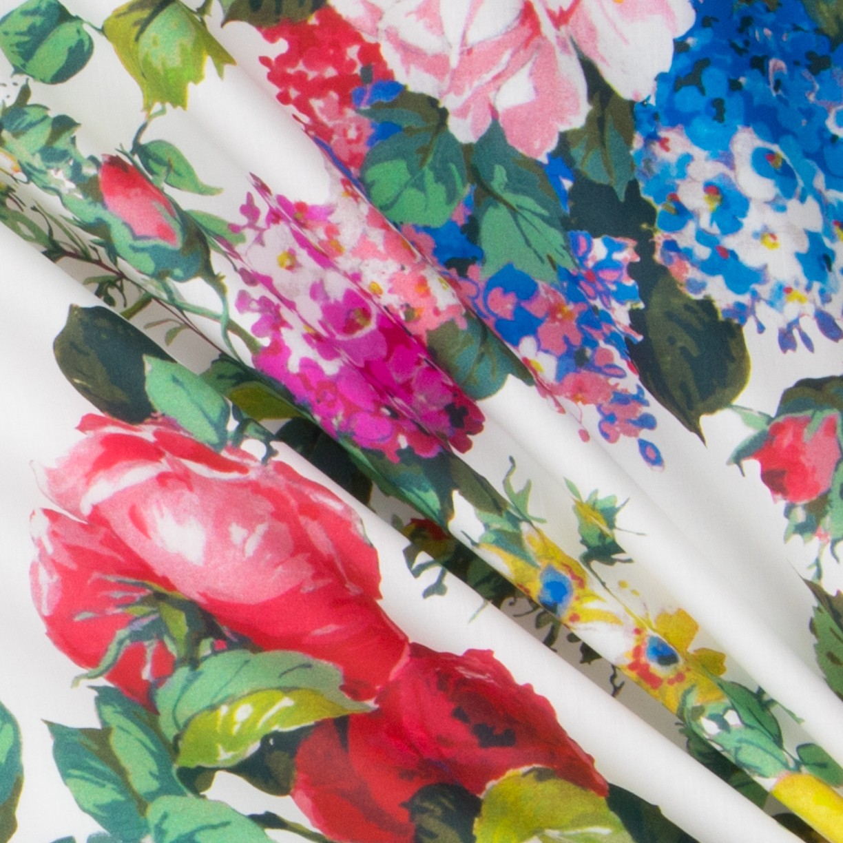 Coton Imprimé Fleur Crétonne Blanc - Ribes y Casals