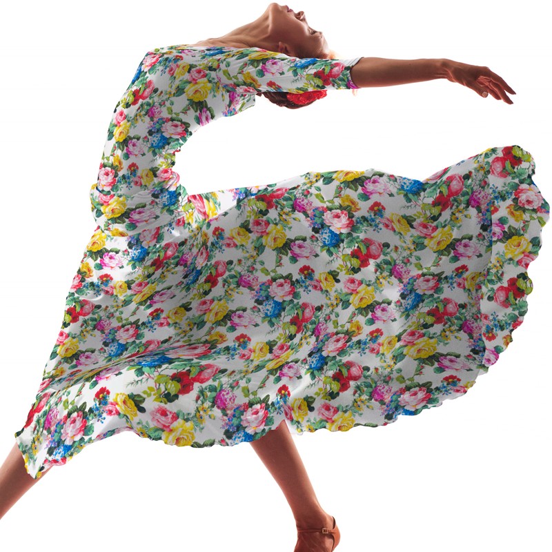 Coton Imprimé Fleur Crétonne Blanc - Ribes y Casals