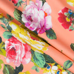 Coton Imprimé Fleur Flamenca Saumon - Ribes y Casals