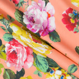 Coton Imprimé Fleur Flamenca Saumon - Ribes y Casals