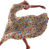 Coton Imprimé Fleur Flamenca Saumon - Ribes y Casals