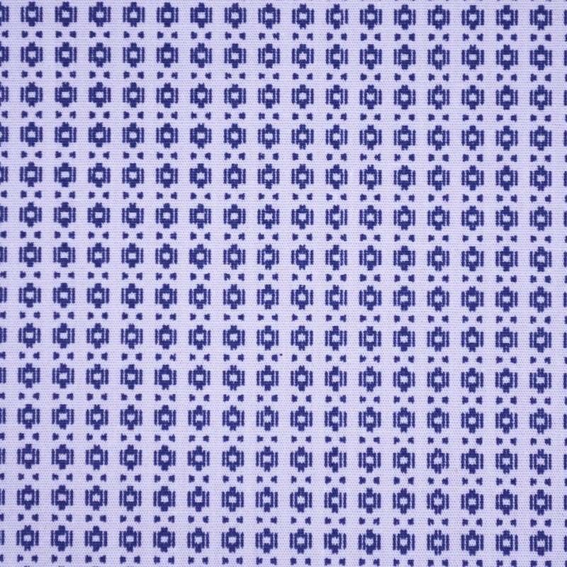 Coton Imprimé Geométrique Bleu Marine - Ribes y Casals
