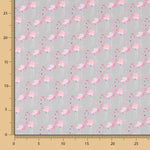 Coton Satiné Flamants Gris - Ribes y Casals