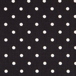 Popeline Spandex Pois Blanc 7mm Noir - Ribes y Casals