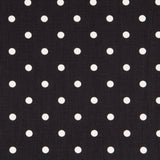 Popeline Spandex Pois Blanc 7mm Noir - Ribes y Casals