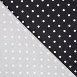 Popeline Spandex Pois Blanc 7mm Noir - Ribes y Casals