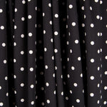 Popeline Spandex Pois Blanc 7mm Noir - Ribes y Casals