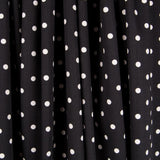 Popeline Spandex Pois Blanc 7mm Noir - Ribes y Casals
