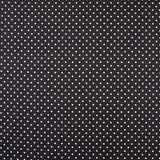 Popeline Spandex Pois Blanc 7mm Noir - Ribes y Casals