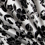 Coton Lycra Floral Blanc - Ribes y Casals