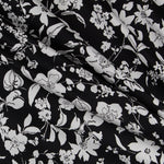 Coton Lycra Floral Noir - Ribes y Casals