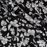 Coton Lycra Floral Noir - Ribes y Casals