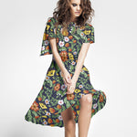 Coton Mode Botanique Bleu Marine - Ribes y Casals