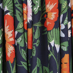 Coton Mode Botanique Bleu Marine - Ribes y Casals