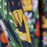 Coton Mode Botanique Bleu Marine - Ribes y Casals