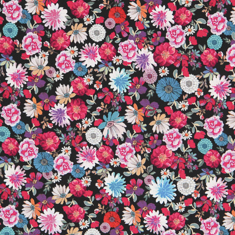 Coton Mode Fleuri Fuchsia - Ribes y Casals