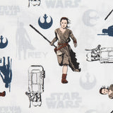 Tissu Coton Rei Star Wars Blanc - Ribes y Casals