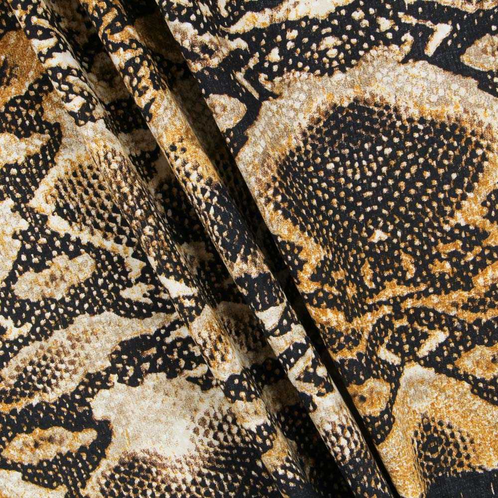 Coton Reptile Ocre Spandex - Ribes y Casals