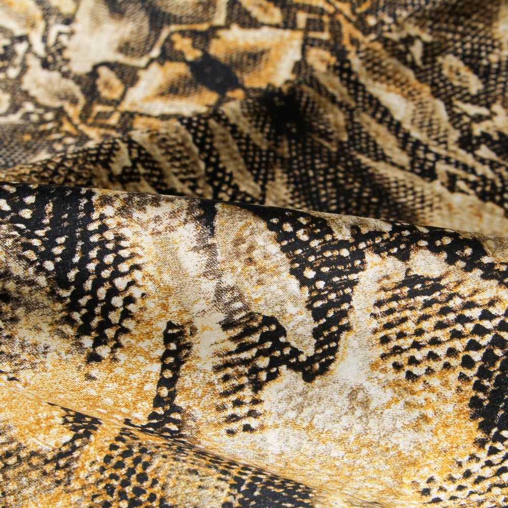 Coton Reptile Ocre Spandex - Ribes y Casals