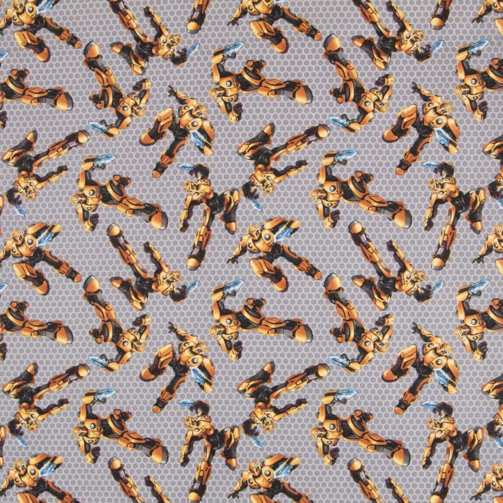 Tissu Coton Transformers Gris - Ribes y Casals