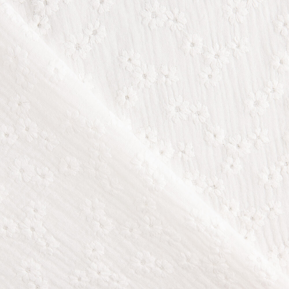 Fleur Naturelle Brodée Double Gaze - Ribes y Casals