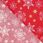 Coton Noël Doré Étoiles Rouge - Ribes y Casals