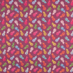 Coton Popeline Ananas Grenat - Ribes y Casals